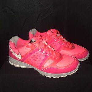 Pink nike shoes